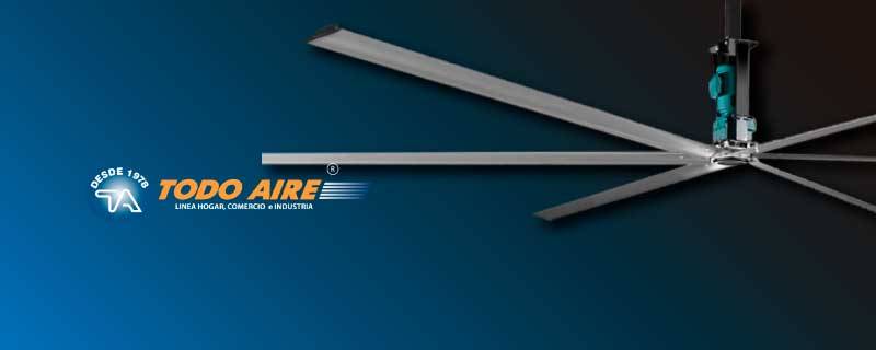 Ventiladores Gigantes de Techo para Grandes Espacios ( HVLS ) .